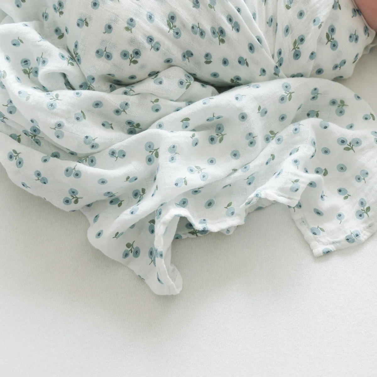 Swaddle Blanket Multipurpose Muslin - Blueberries
