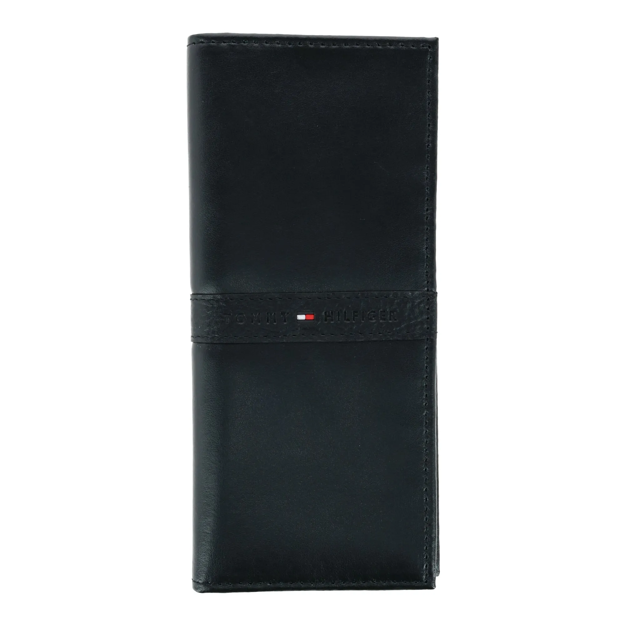 Tommy Hilfiger Men's Leather Ranger RFID Checkbook Cover Secretary Wallet