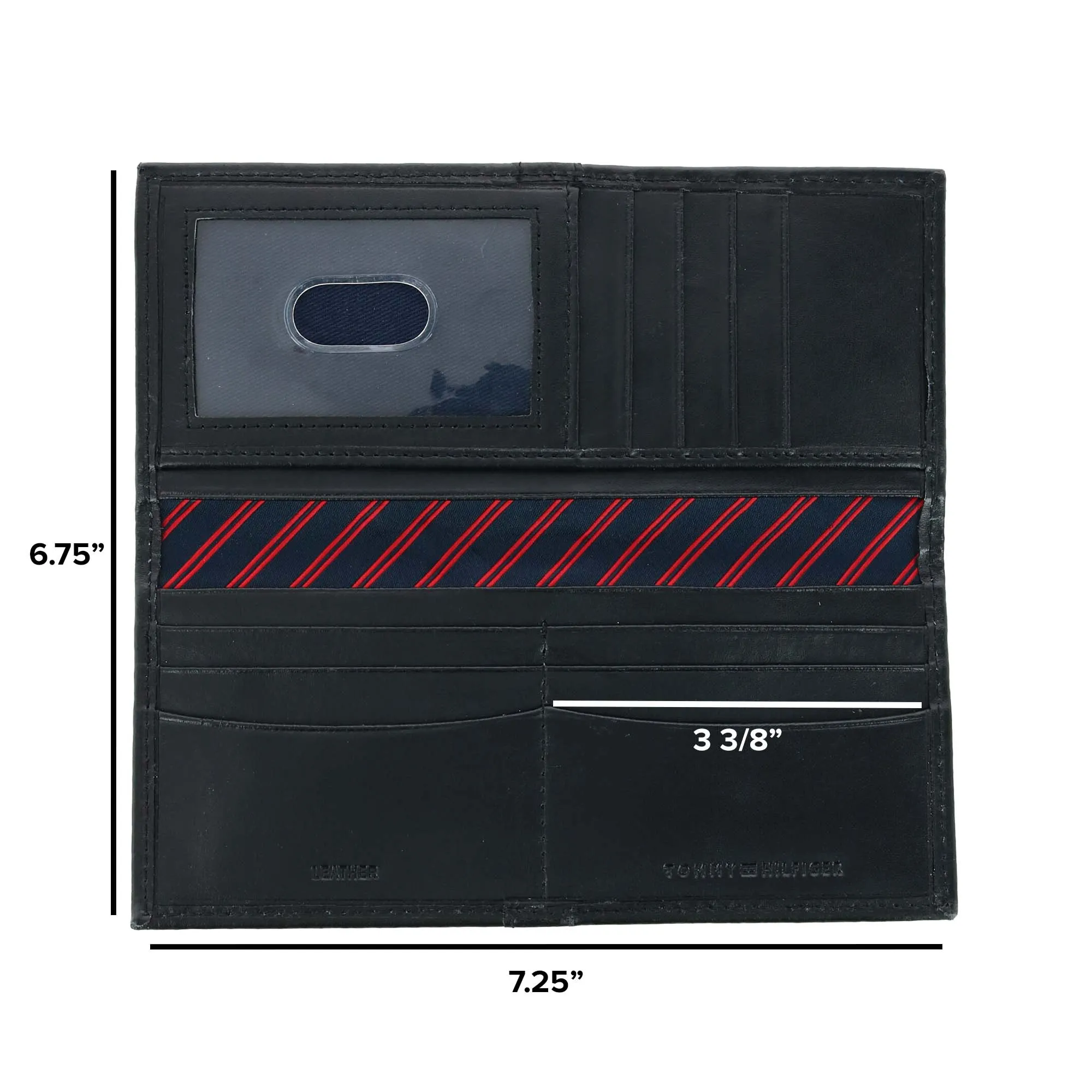 Tommy Hilfiger Men's Leather Ranger RFID Checkbook Cover Secretary Wallet