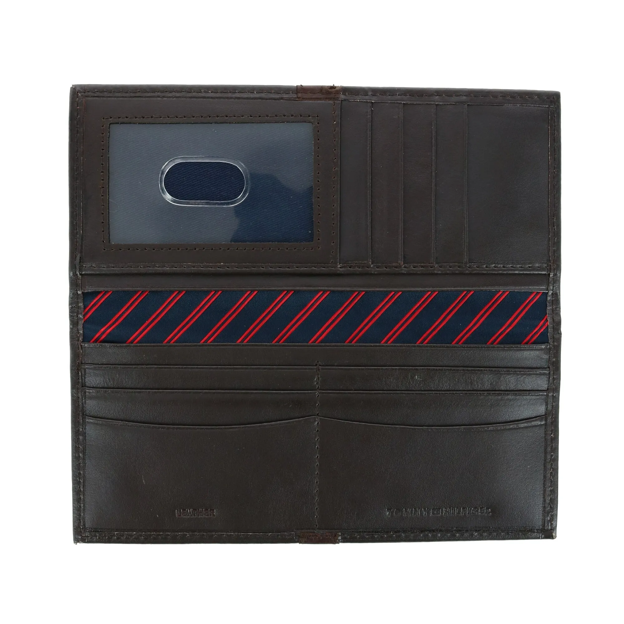Tommy Hilfiger Men's Leather Ranger RFID Checkbook Cover Secretary Wallet