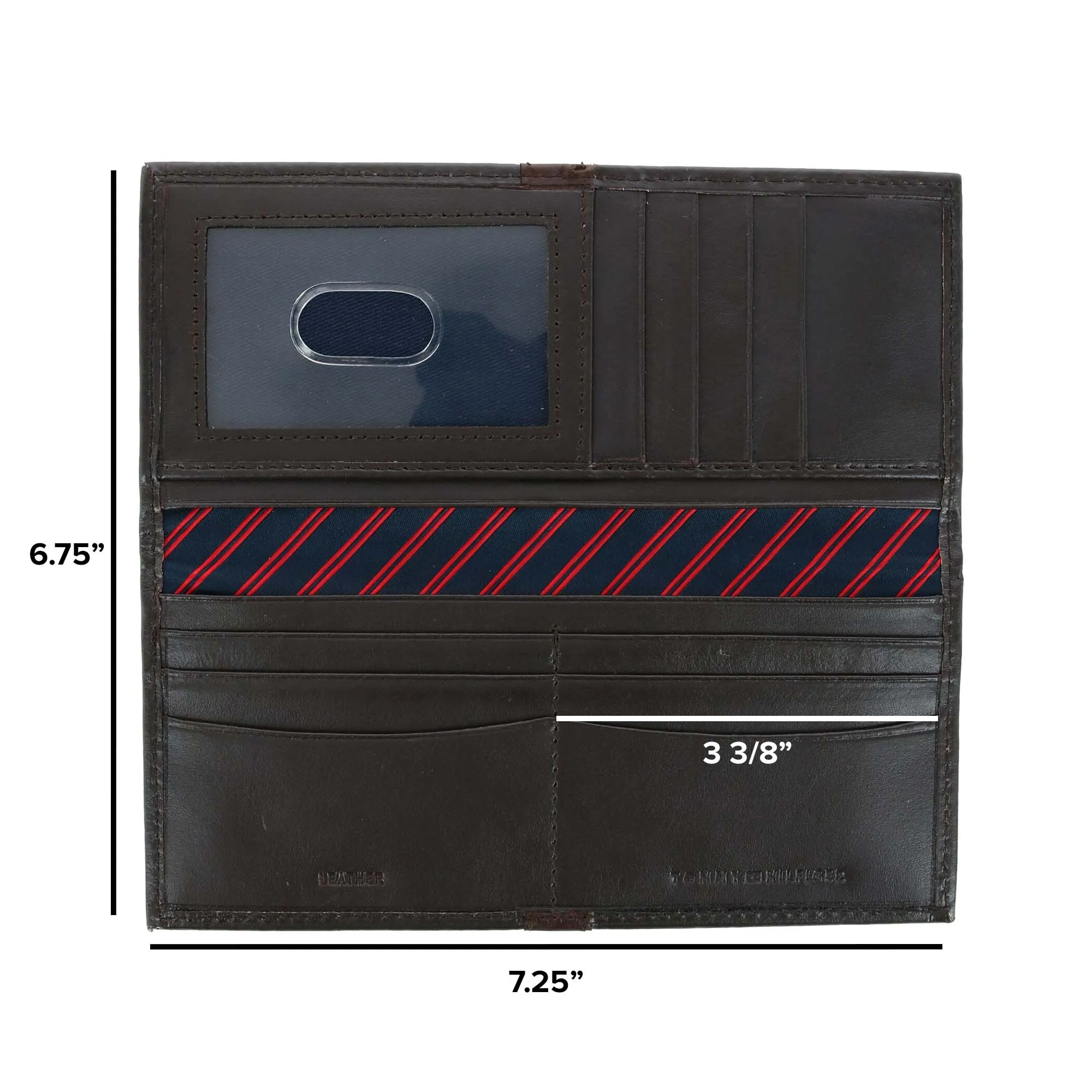 Tommy Hilfiger Men's Leather Ranger RFID Checkbook Cover Secretary Wallet