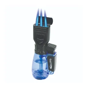 Vector - Drone - Triple Flame Torch Lighter - Blue Transparent