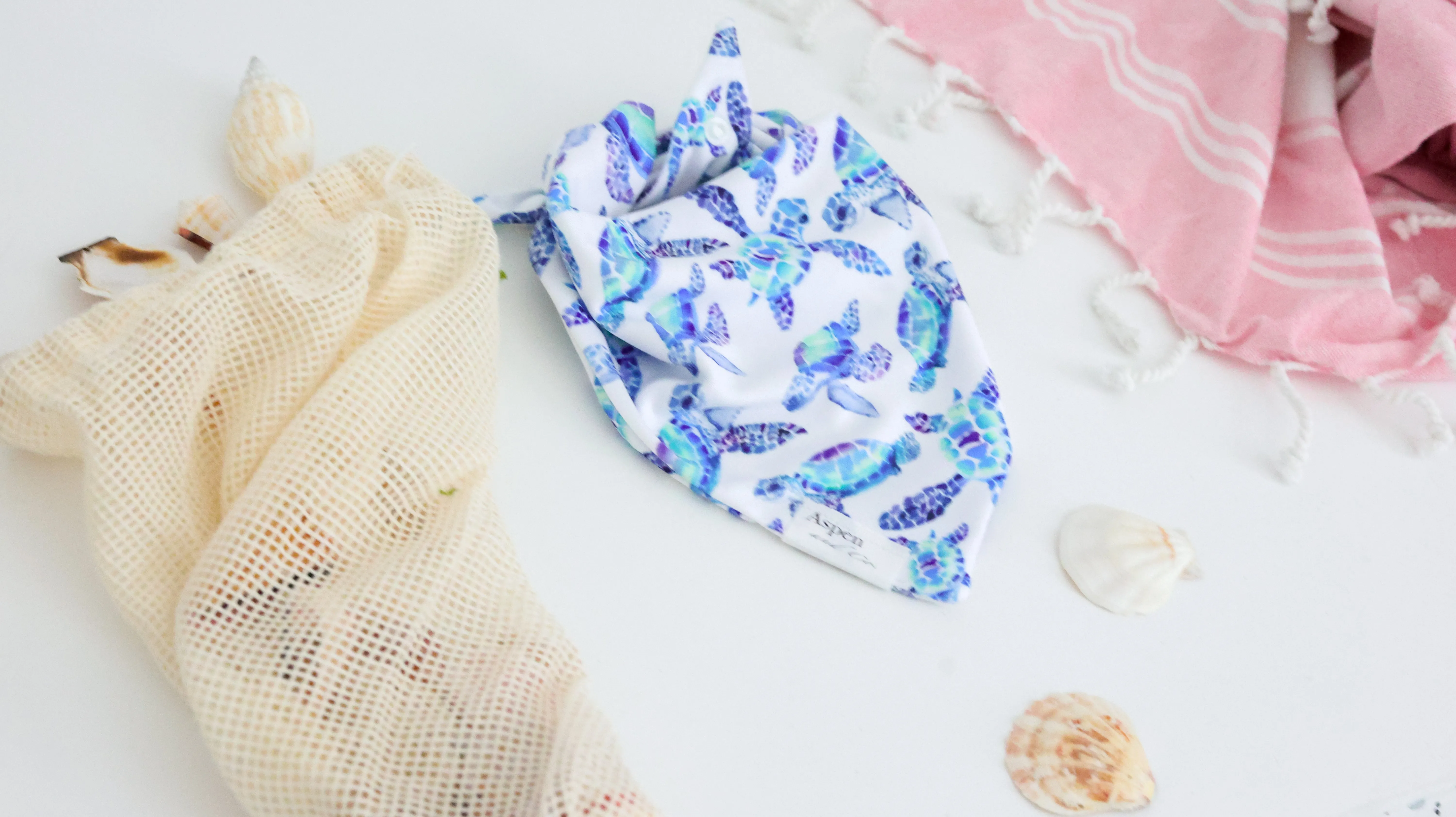 Weatherproof Dog Bandana - Sea Turtles