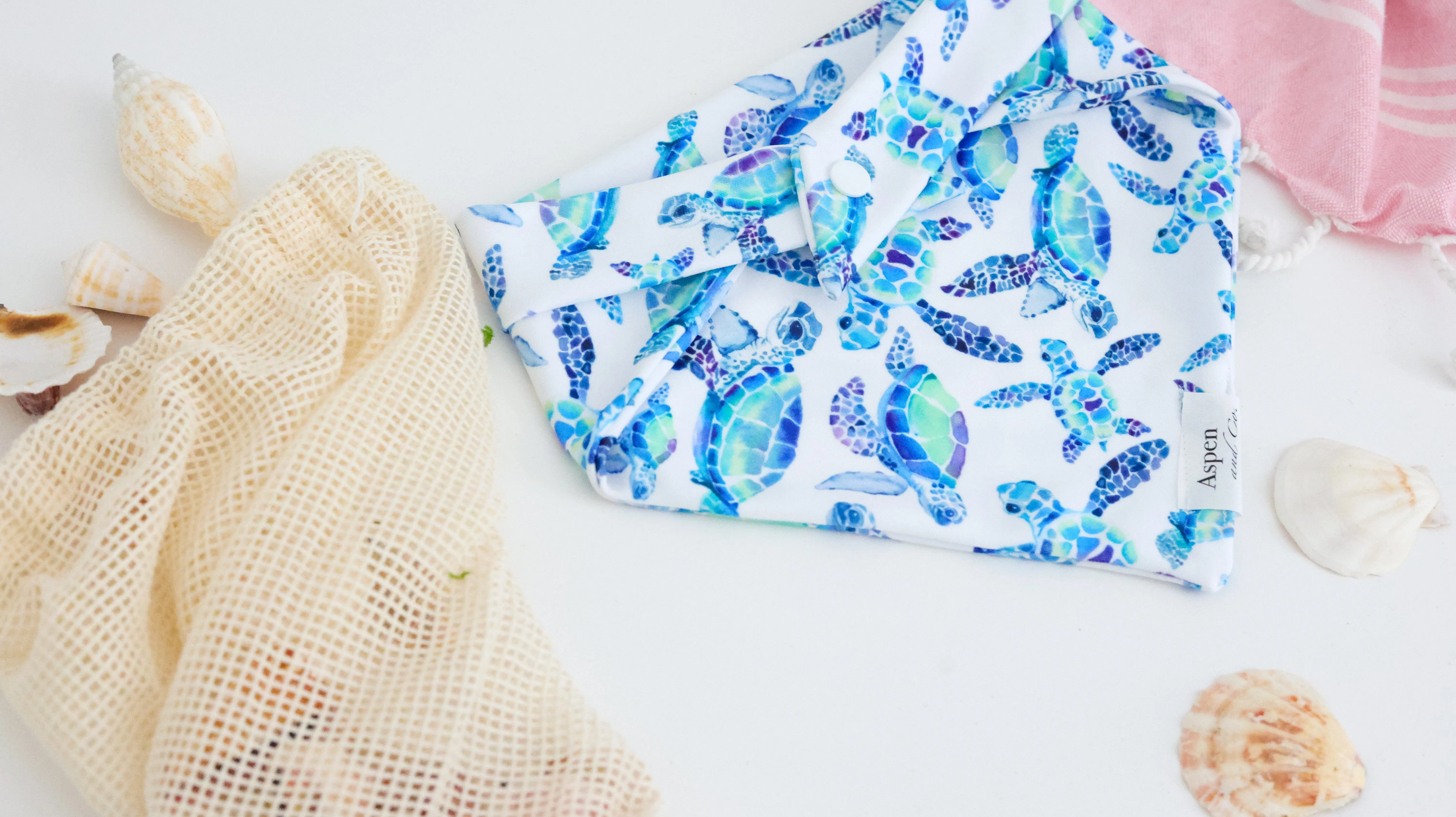 Weatherproof Dog Bandana - Sea Turtles